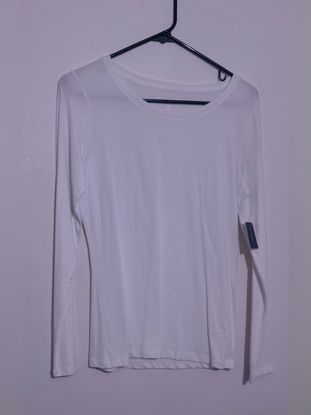 The Limited White Long Sleeve Crewneck Tee